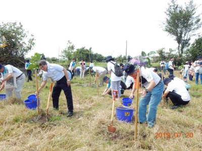 互助營造股份有限公司員工共同參與植樹活動