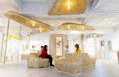 將國產木竹材質融入遊客中心設計